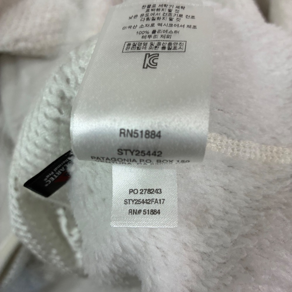 Patagonia Snap T Fleece Pullover Womens Med Jacket White Polartec Quarter Button - Picture 8 of 9